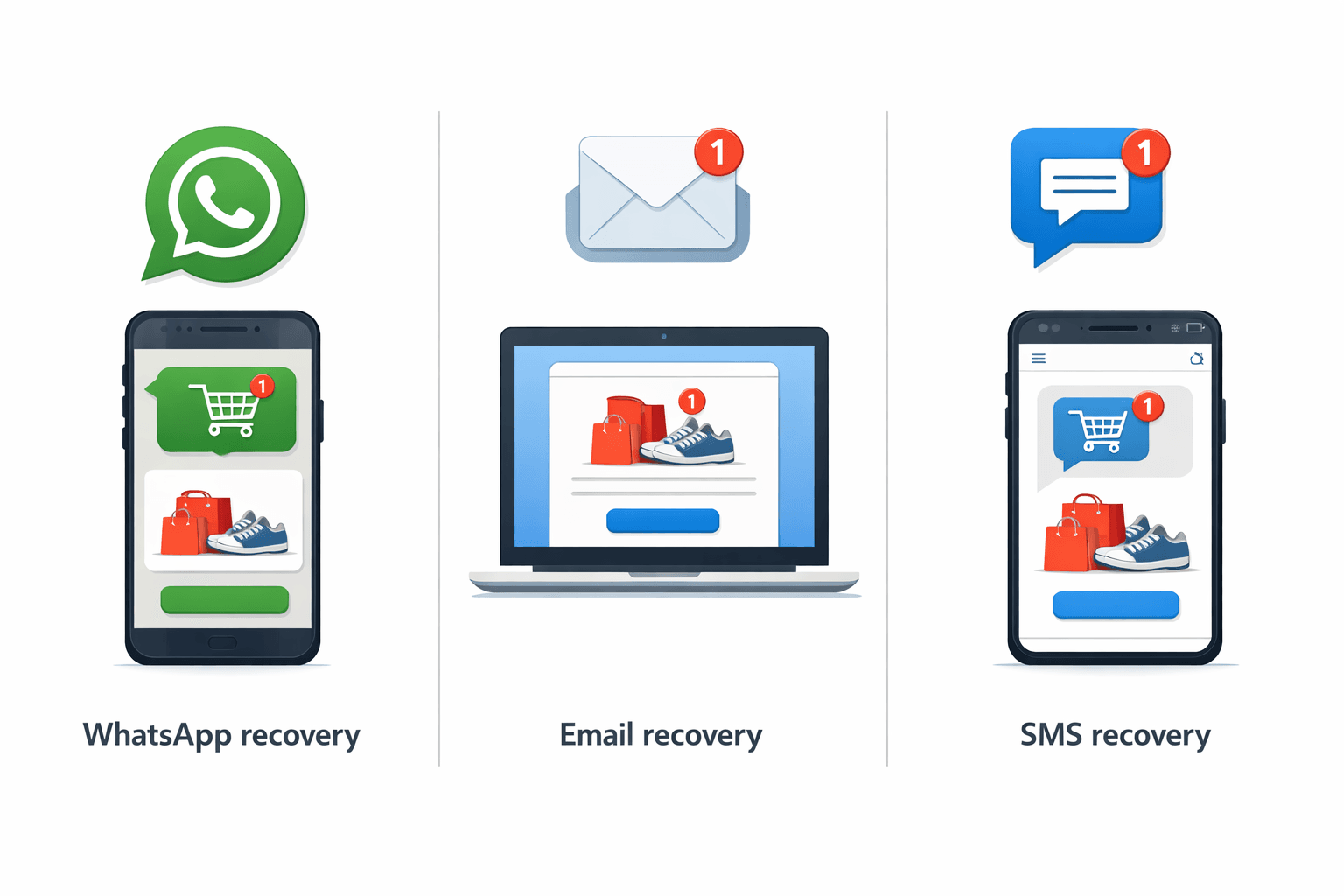 Relance Panier Abandonné : WhatsApp vs Email vs SMS — Quel Canal Convertit le Mieux ?